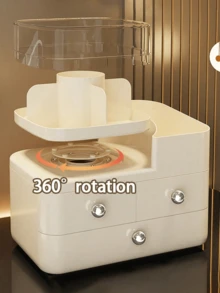 Hộp đựng đồ trang điểm cao cấp, hộp đựng đồ dùng trên bàn làm việc trong phòng ngủ, hộp đựng mỹ phẩm, son môi bằng nhựa dùng trong gia đình, trang trí phòng trang điểm. - Nhiều màu - Xem 7