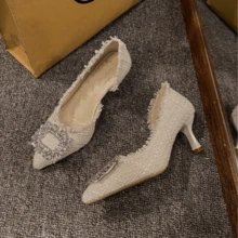 Décolleté da donna - Bianco 6cm - Visualizzare 9