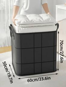 (2-7 Daysmust Arrive)1Pc Black Storage Bag, 70*60*50cm Large Clothes Storage Bags, Closet Organizers Storage Containers, Tote Moving Luggage Bag, Clothing Storage Bags For Travelling College Carrying, Clothes Organzier, Clothes Storage, Closet Orginizer, Storage Cabinet, Closet Orginizer, Storage Bins, Clothing Rack, Dorm Room Essentials Moving Supplies, Collapsible Storage Bins With Reinforced Handles, Sturdy Zippers, For Clothing, Blanket, Comforters, Large-Capacity Mobile Bag, Camping Picnic Bag, Wardrobe Storage Bag, Seasonal Clothing Storage Bag, Foldable Portable Storage Bag Suitable For Bedroom, Wardrobe, Under Bed, Living Room Back To School Supplies Bag For School School Accessories School Stuff, Travel Essentials Holiday Vacation Duffle Bag Luggage Suitcase Travel Bag, Wardrobe Organization Dorm Room Essentials Closet Organizers And Storage Hangers For Clothes, Home Essentials Christmas, Room Decor, College Essentials, House Essentials, Household Items - Multicolor - View 11