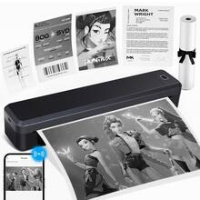 Marklife X8 便携式 A4 热敏打印机，无线蓝牙旅行打印机，兼容笔记本电脑和智能手机，无需墨水，支持 8.5 英寸 x 11 英寸美式信纸，小巧设计，适用于家庭、办公室、商务和学校，兼容 iOS 和 Android 系统。 - 彩色 - 查看 2