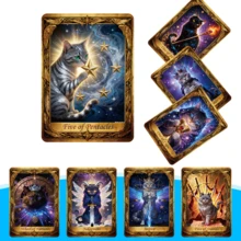 Cat Tarot Cards – Whimsical Feline-Themed Divination Deck For Self-Reflection & Intuition | Stunning Artwork (The Fool, The Sun, Etc.) – Ideal For Spirituality Enthusiasts & Cat Lovers | Portable Card Set For Daily Guidance & Mystical Fun - Multicolor - View 2