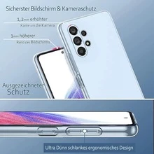 三星级高清手机壳，兼容三星 Galaxy S20 Plus/S20FE/S21/S22/S23/S24/S25/A22/A25/A16/A36/A56/A70，透明手机壳，透明保护套，超薄透明壳，TPU 透明壳，软胶透明壳，防黄变透明壳，超清透明壳 - 無色 - 查看 3