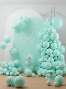 Bộ 124/60/10 quả bóng bay màu xanh nhạt pha xanh lá cây, nhiều kích cỡ: 18 quả/12 quả/10 quả/5 quả, màu xanh nhạt pha xanh lá cây, xanh bạc hà, màu pastel, xanh tiêu đen. Bộ trang trí cổng bóng bay, thích hợp cho tiệc mừng em bé chào đời, tiệc chủ đề rừng mùa xuân, sinh nhật, đám cưới, kỷ niệm, lễ tốt nghiệp, lễ rửa tội, tiệc tiết lộ giới tính. - Màu xanh bạc hà - Xem 2