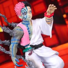 猗窝座，De.Mon/Slayer: Kimetsu No Yaiba，动漫手办，动漫周边，动漫角色雕像，桌面摆件，电脑装饰，收藏手办，圣诞礼物，小礼物，收藏品 - 彩色 - 查看 6