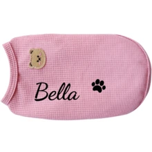 Personalized Cat & Dog Apparel, Customized Waffle Pattern Pet Vest, Suitable For Spring & Autumn Wear For Small & Medium Dogs, Ideal Pet Christmas & New Year Gift, Fashionable, Cute, Colorful, Unique, Perfect Gift For Men, Women, Family, Friends, Pet Lovers, Also Ideal For Anniversary, Birthday, Valentine's Day, New Year - Multicolor - View 13