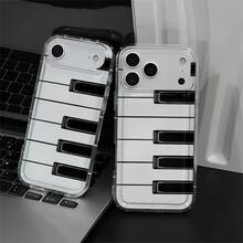 Piano buttons This patterned clear soft case airbag is compatible for  17 Pro Max/Air/16/15/14/13/12 mini/11. It's an ideal gift for Christmas and Valentine's Day, perfect for boyfriends, girlfriends, and family. - transparente - Ver 3