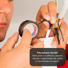 Kit Of Up To 20 Rolls Of Flame-Retardant Insulating Tape. Kit Of Insulating Tapes With 10 Units, 5m X 1.7cm, High Quality. - 黑色 - 查看 9