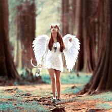 Conjunto de 1/4 peças de adereços para fantasia de Cupido para o Dia dos Namorados, incluindo asas de penas vermelhas, óculos de sol em formato de coração, arco e flecha, e auréola. Ideal para eventos festivos, festas temáticas e fotos de baile de máscaras. - Branco - Ver 10