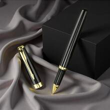 A High-End All-Metal Premium Black Ballpoint Pen/Special Writing Pen For Business Meetings/Office And Corporate Gifts/Smooth Writing/For Signatures, Notes And Gifts/Replaceable Refill - Black - View 9