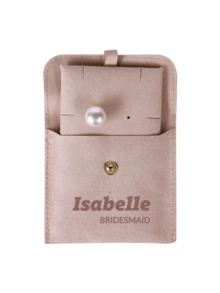 1pc Customized Bridesmaid Earrings, Necklace, Bracelet Jewelry Bag, Travel Jewelry Storage Bag, Personalized Gift Bag, Can Customize Name Imprint, Bridesmaid Jewelry, Bridesmaid Gift, Jewelry Gift