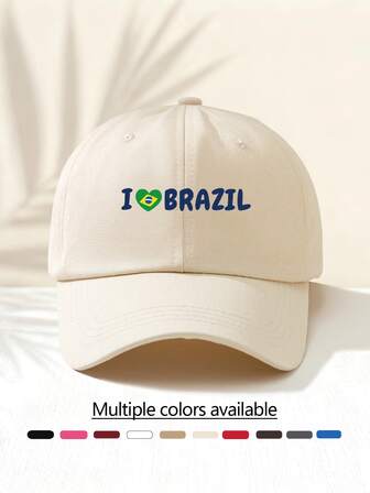 1 pieza Gorra de béisbol con estampado de letra azul y bandera nacional, estilo estadounidense retro, moda casual versátil, accesorio decorativo de alta calidad, esencial unisex
