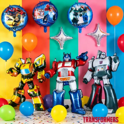 TRANSFORMERS 变形金刚卡通气球组合铝箔气球墙面装饰、派对装饰、拍照背景