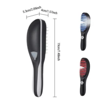 Peine eléctrico para el cuidado del cabello, con terapia de luz roja y azul combinada con un spray de nano-niebla. El masaje vibratorio estimula la circulación del cuero cabelludo para favorecer el flujo sanguíneo folicular. Ideal para el cuidado diario del cabello, este peine portátil para uso doméstico es adecuado tanto para hombres como para mujeres. - Negro - Ver 3