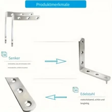 70pcs Heavy Duty L-Shaped Angle Brackets (70pcs Set) - 90 Degree Right Angle Connectors With Pre-Drilled Holes And Matching Screws, Suitable For Furniture, Shelves, Cabinets, Tables, Desks And Metal Fixation - Multicolor - View 5