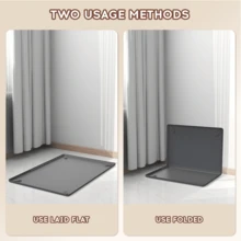 1 pieza Soporte de almohadilla para orinar de mascota de silicona suave, plegable y ahorra espacio, fácil de limpiar, antideslizante, adecuado para prevenir fugas y proteger los pisos. El diseño multifuncional también se puede usar como tapete para comida de mascotas o forro de jaula, viene con 1 almohadilla para orinar de mascota