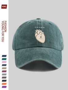 1pc Vintage Baseball Cap With Heart Map Print - Unisex Summer Style, Classic Black With Funny "You Are Here" Valentine's Day Print, Breathable Adjustable Trucker Papa Hat, Suitable For Outdoor Sports, Gatherings, Camping, Fishing, Travel, Great Gift For Soulmate Anniversary Or Girlfriend - A - View 16