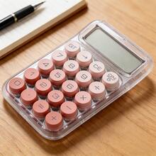 1pc Gradient Dopamine Calculator Round Mechanical Keyboard, 12-Digit Large Display Suitable For Accounting, Finance, Students, Office Use, Fashionable & Girly Style, High-End Color, Good Value (Random New/Old Version),School Supplies,Back To School-Calculator,School Supplies,School,Office Supplies,Pink Office Supplies,Desk Accesorries,Office Supplies,Office Decor,Office Desk Supplies,Calculadora Científica,Gifts For Men,Tools,Desk Accesorries, - 粉色 - 查看 6