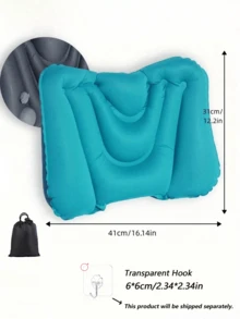 1/2 piezas Almohada inflable de soporte lumbar para viajes en avión, coche, tren, silla de oficina, cojín de soporte lumbar portátil, diseño de inflado manual, sin necesidad de energía, lavable a mano, cómodo para todas las estaciones, decoración navideña, regalo personalizado para el hogar, decoración de habitación, esencial para viajes - Multicolor - Ver 11