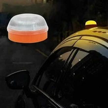 高亮度LED频闪应急灯，汽车应急灯 - 磁吸式防水警示灯，强光闪烁，适用于车辆故障、高速公路和户外救援