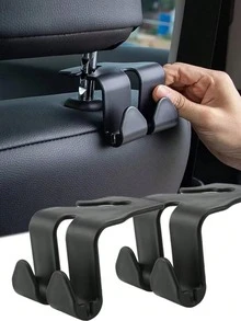 Mehrfachpackung Auto Rücksitzlehnen Haken, universelle Auto Innenraum Aufbewahrungshaken, ideal zum Aufhängen von Einkaufstüten, Handtaschen und anderen Gegenständen auf Vorder- und Rücksitzen - Autohakenaufbewahrung - Übersicht 3