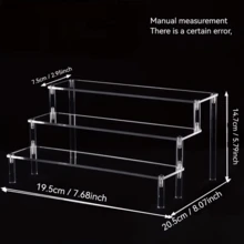 1pc Acrylic Tiered Display Rack, 3-Tier Pyramid Shaped Display Stand, Home Storage Display Rack, Jewelry & Cosmetics Display Shelf, Multi-Layer Transparent Storage Display Rack, Perfume Holder