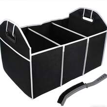 1-Piece Universal Car Trunk Organizer, Portable Foldable Waterproof Car Storage Bag With 3 Compartments, Suitable For SUVs, Trucks, , And Cars, Christmas Gift - A - 查看 10