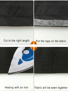 1pc Double-Sided Iron-On Hemming Tape, Strong Adhesive Hot Melt Tape, Iron-On Fusible Tape, Suitable For Clothing Alterations, Pants, Jeans, Skirts - Multicolor - View 6