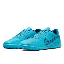 Nike Mercurial Vapor 14 Club Round Toe Lace-Up TF (Gum Studs) Hard Grass Artificial Turf Indoor Soccer Boots Men's Blue