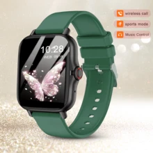 这款热门智能手表配备手环，功能丰富，包括拨打/接听电话、卡路里消耗、距离追踪、多种运动模式、音乐控制、遥控拍照、闹钟等。它还配备150mAh锂离子电池和1.44英寸全屏触控屏，是智能手机和圣诞礼物的理想之选。