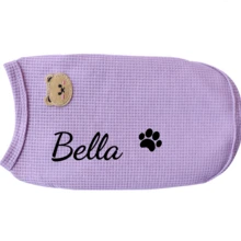 Personalized Cat & Dog Apparel, Customized Waffle Pattern Pet Vest, Suitable For Spring & Autumn Wear For Small & Medium Dogs, Ideal Pet Christmas & New Year Gift, Fashionable, Cute, Colorful, Unique, Perfect Gift For Men, Women, Family, Friends, Pet Lovers, Also Ideal For Anniversary, Birthday, Valentine's Day, New Year - Multicolor - View 19