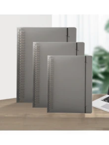 A5/20 Rings, Matte Snap Loose Leaf Notebook, Loose Leaf Notebook Cover, Handmade Ledger, Minimalist Cover, Matte Metal Snap Cover, Diary, Handmade Ledger Loose Leaf Binder, Sticker Book Cover Card Storage Box - Multicolor - View 7