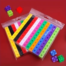 50pcs/100pcs Stacking Interlocking Building Blocks, Plastic Construction Bricks, Colorful Connecting Blocks, Educational Toys, Stimulate Children's Creativity And Imagination, Classroom Rewards, Thanksgiving, Christmas, Easter Gifts, Birthday Gifts - Multicolor - View 8