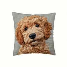 4 件/1 件复古棕色卷毛狗图案枕套，派对装饰枕套 | 18x18 英寸 | 拉链封口 | 柔软舒适面料，不易褪色，可手洗，适合现代客厅、卧室和家居装饰。不含枕芯。 - 彩色 - 查看 10