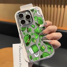 Esta funda con estampado de trébol de cuatro hojas es compatible con varios modelos de teléfono, como OPPO Reno 16E/15/14/13/12/11/PRO/PLUS/PROMAX/MINI, S/A/M/NOTE, S/G/EDGE/E, Transition Spark/HANTOM/CAMON/INFINIX, Honor 400/PLAY/X/Y, OPPO Reno/A/F, OPPO Reno 14/Redmi/POCO/NOTE, etc. Transparente, sencilla, elegante y duradera, está hecha de TPU. Es ideal para San Valentín, Halloween, Navidad y otras festividades, ideal para uso personal o como regalo. - transparente - Ver 3