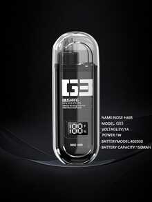 Portable Electric Nose Hair Trimmer, Suitable For Home And Travel Use, Rechargeable, Washable Blades, Unisex - Multicolor - View 6