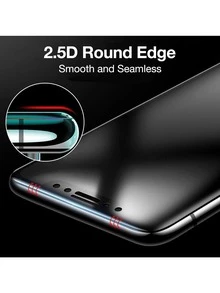 XINHONGYU 3片装磨砂防窥屏保护膜，兼容 17 Pro Max/17 Pro/17 Air/17/16 Pro Max/16 Pro/15 Pro Max/15 Pro/14/13/12/11 - 防指纹、无气泡、易贴、磨砂防窥软膜、隐私屏幕保护 | 磨砂表面 | 防指纹涂层 - 黑色 - 查看 5