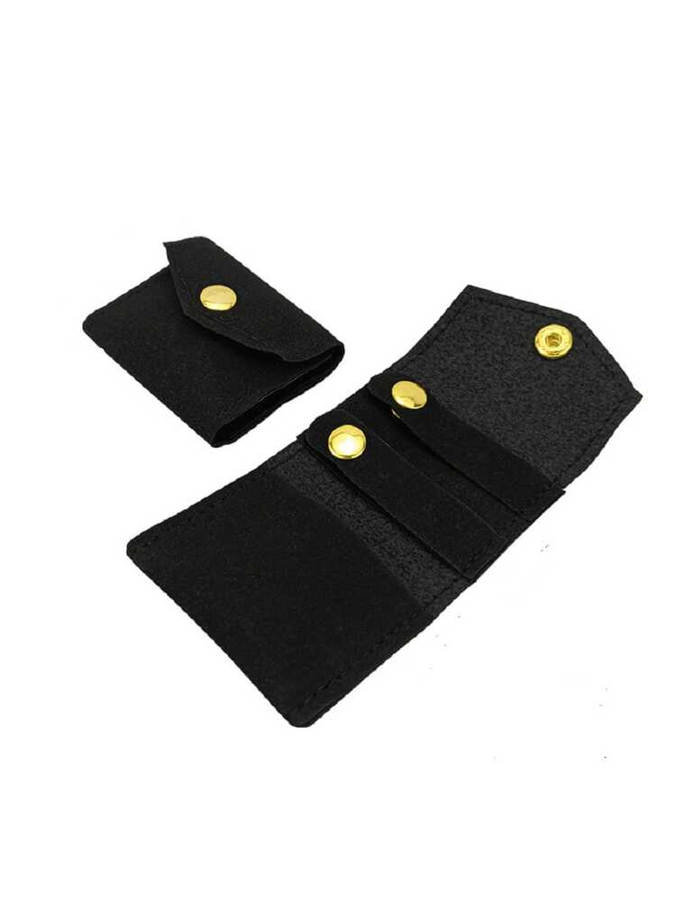 Portable Mini Jewelry Storage Bag | Made Of Polyester, Patterned, Button Closure, Suitable For Earrings, Bracelets, Rings, Necklaces - An Ideal Gift Choice For Valentine's Day And Other Holidays - Multicolor - View 6