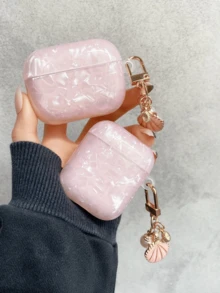 Pink Shell Pattern Compatible With Apple Pro 3 Protective Case, Pro 2 Earphone Protective Shell, 4 Earphone Case - Baby Pink - View 3