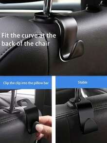 Mehrfachpackung Auto Rücksitzlehnen Haken, universelle Auto Innenraum Aufbewahrungshaken, ideal zum Aufhängen von Einkaufstüten, Handtaschen und anderen Gegenständen auf Vorder- und Rücksitzen - Autohakenaufbewahrung - Übersicht 7