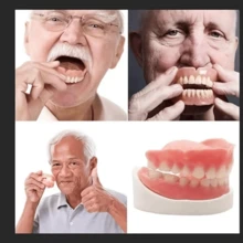 DIY Denture Kit - Full Set Top & Bottom Fake Teeth | Functional Homemade Denture Combo, Natural Looking Missing Teeth Cover, At-Home Smile Enhancement Solution - 1套 - 查看 4
