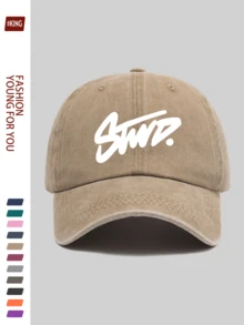 1顶可爱连续线条涂鸦“STWD”印花棒球帽，软帽冠纯色户外运动滑板帽，卡车司机爸爸帽，青少年时尚遮阳帽，适合徒步、骑行、跑步、滑板、健身，是送给家人和朋友的贴心礼物，情人节、母亲节/父亲节、返校季、休闲百搭之选。 - A - 查看 19