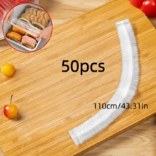 50pcs Oversized Multi-Functional Multi-Size Food Wrap Covers, Elastic Food Covers For Bowls, Cups, Kitchenware, Food Service Tools - Multicolor - View 14