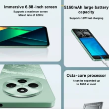 Xiaomi 全球版小米 POCO C75 配备 6.88 英寸 120Hz 显示屏、强大的 5000 万像素联发科 Helio G81 Ultra 处理器、5160 安时大容量电池，并支持 NFC。 - 黑色 - 查看 3