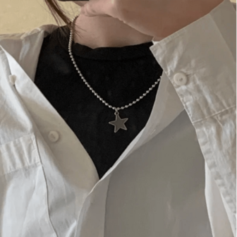 Pentagram Necklace With Y2 Chain, Lightweight Luxury Pentagram & Heart Pendant Necklace, Versatile For Commuting