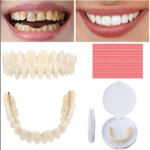 DIY Denture Kit - Full Set Top & Bottom Fake Teeth | Functional Homemade Denture Combo, Natural Looking Missing Teeth Cover, At-Home Smile Enhancement Solution - 1套 - 查看 6