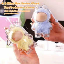 [1/2/3/6个] 透明亚克力保护盒，适用于 4.0/3.0/2.0/1.0 迷你保护盒，2025 新款保护盒，亚克力收纳盒，防尘保护盒，透明收纳盒，是收藏和展示 4.0 | 爱心怪兽徽章 | 毛绒娃娃系列的理想之选。