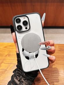 1个新款畅销黑色亚克力磁吸足球图案手机壳，兼容 17 Pro Max/17 Pro/17/16 Pro Max/16 Pro/16/15 Pro Max/15 Pro/15 Plus/15/14 Pro Max/14 Pro/14 Plus/14/13 Pro Max/13 Pro/13/12 Pro/12/11/11 Pro Max/11 Pro XS XR X 7 8，Galaxy S25/A14/A15/A35/A55/S22/S23/S24 FE/S25/S24 Ultra，柔软全包保护壳，适合作为生日礼物送给女友、男友或自用 - 黑色 - 查看 4