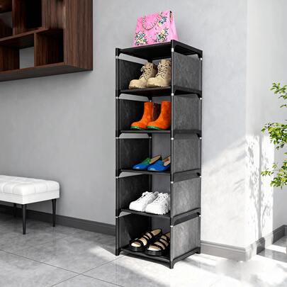 2026 Upgraded Adjustable Metal Shoe Rack - Portable Entryway Storage Shelf Without Tools, Suitable For Dorm And Home, Multi-Tier Athletic Shoes & Footwear Storage Solution, Minimalist White/Black Design | Shoe Organizer