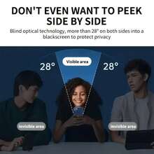 2片装磨砂隐私屏幕保护膜,兼容 17 Pro Max 6.9英寸,软膜材质,非玻璃,全覆盖,防窥防盗,防眩光,陶瓷膜,防指纹,兼容手机壳。兼容 17 Pro Max、17 Air、16 Pro Max/16 Pro/15 Pro Max/14 Pro Max/13 Mini/12/11/XS Max/XR/8+/7 Plus等机型,屏幕保护必备,适用于日常、办公、家庭使用。手机屏幕保护膜,手机配件,防窥防水防震防摔防刮。 - 黑色 - 查看 6