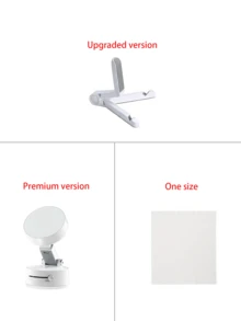 便携式可折叠桌面支架，双轴180°调节，防滑垫。通用三角形手机/平板电脑支架，多功能支架，专为习惯弯腰驼背的人士设计，高度稳定，便于携带，多角度使用，桌面支撑，适用于家庭、办公室等各种场合。 - 白色 - 查看 6